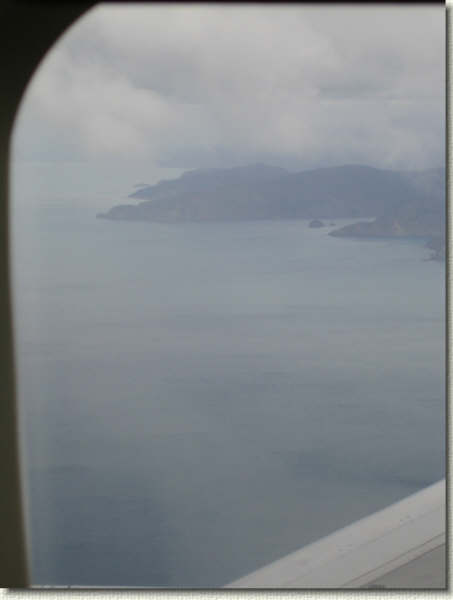 Premières vues sur la baie de Wellington