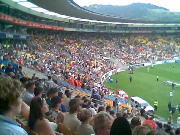Au Westpac Stadium de Wellington