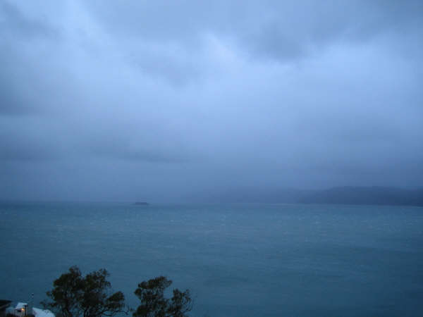 Mercredi 8 aout. Beaucoup de vent et de pluie sur Wellington ...