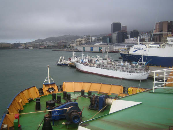Dimanche 15 octobre. Manu et moi quittons Wellington en ferry ..