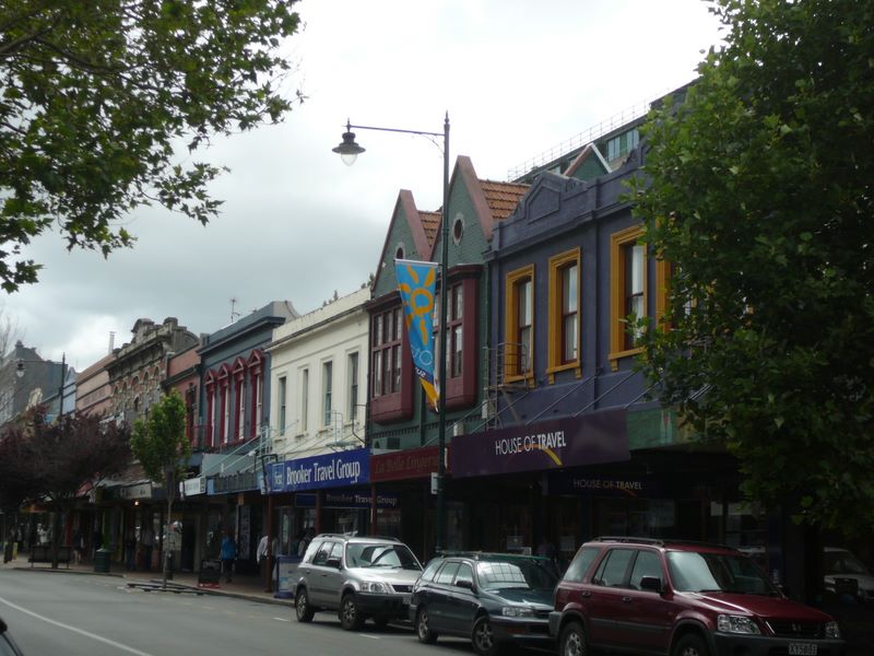 La rue commerçante de Dunedin.