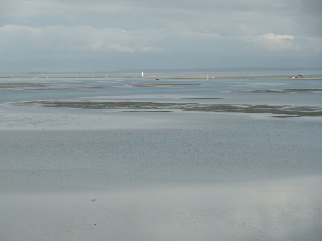 La baie de Nelson, completement decouverte a maree basse