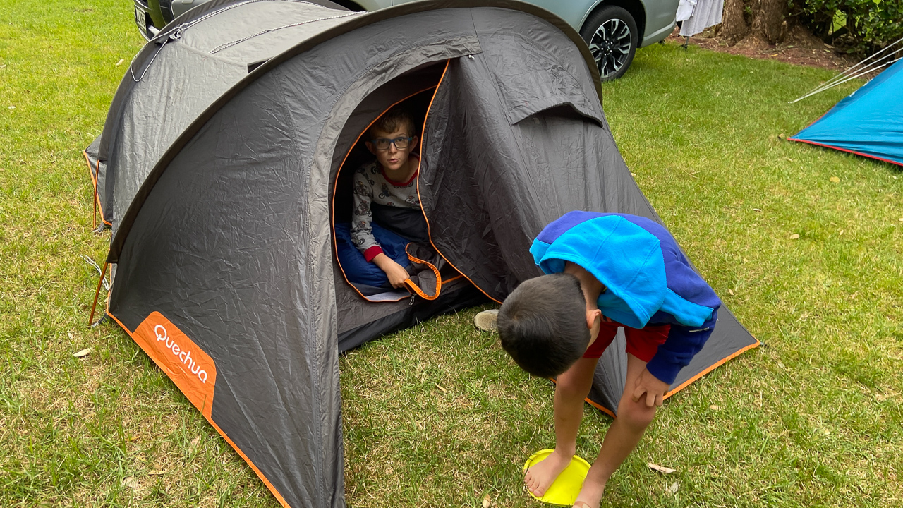 En camping a Paekakariki avec la whanau